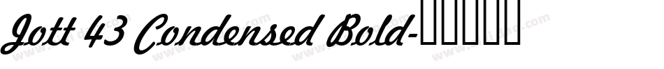 Jott 43 Condensed Bold字体转换